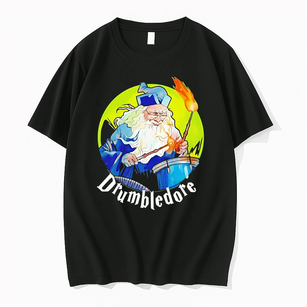 Classic Wizard Drumbledore Music Cartoon Tee T Shirts