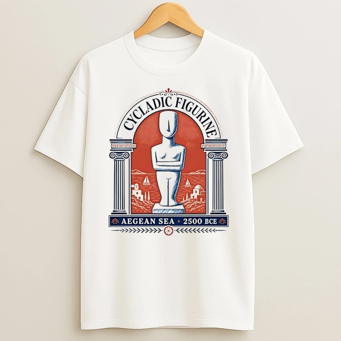 Cycladic Figurine Aegean Sea 2500 Bce Greek History Shirts