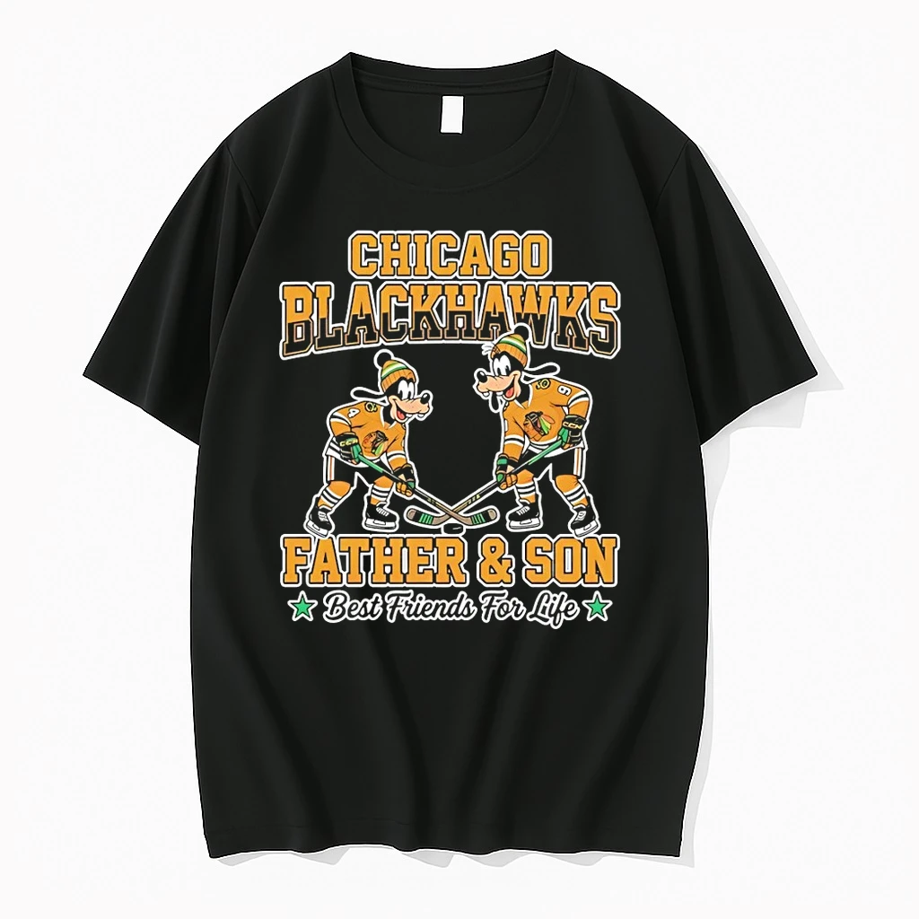 Disney Goofy Chicago Blackhawks Father And Son Best Friends For Life Shirts