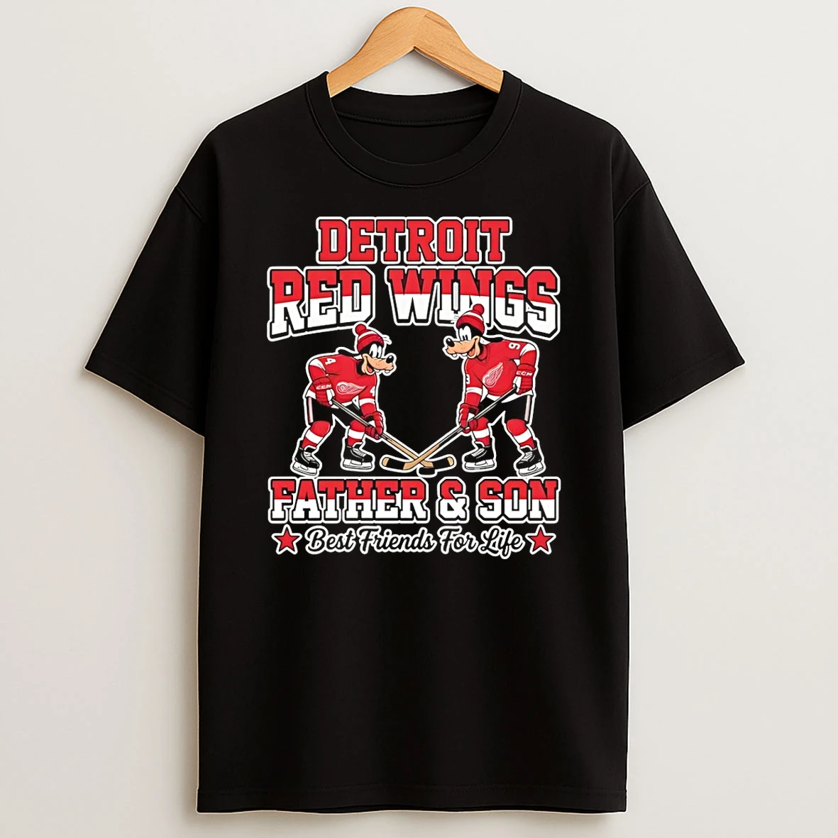 Disney Goofy Detroit Red Wings Father And Son Best Friends For Life Shirts