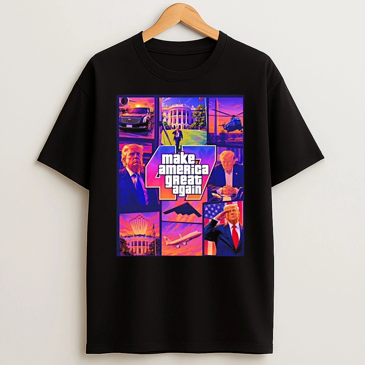 Donald Trump White House Grand Theft Auto Make America Great Again Shirts