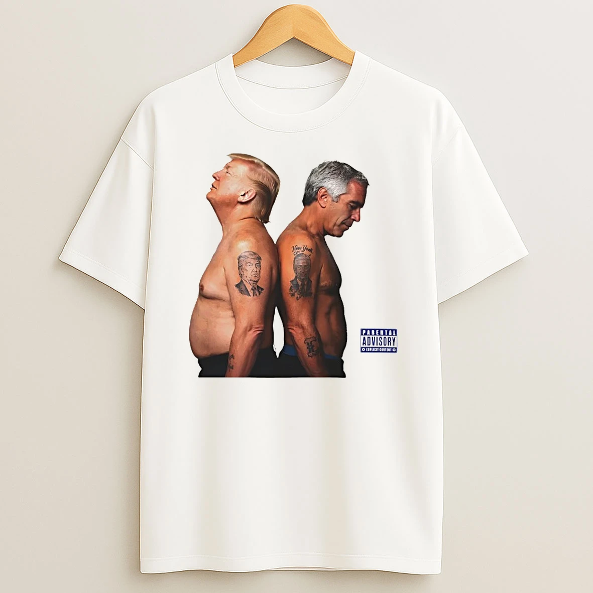 Donald Trump And Jeffrey Epstein The Island Tapes Parental Advisory Explicit Content Shirts
