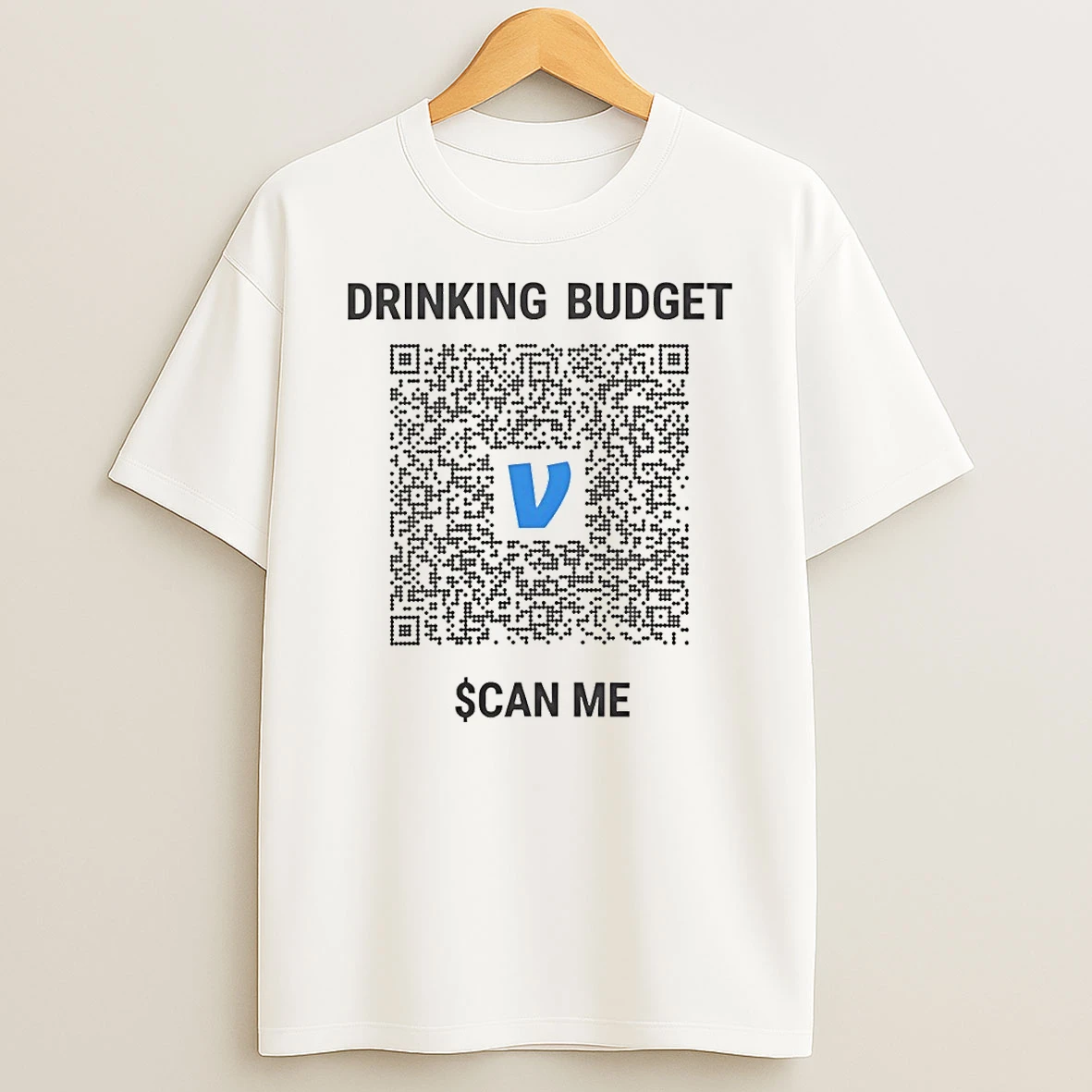Drinking Budget Can Me Qr Code Shirts