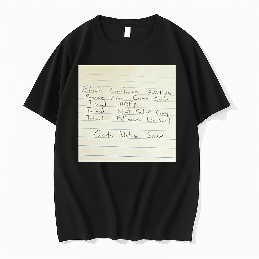 Elijah Chatman New York Giants 2024 26 Rookie Mini Camp Invite Giants Nation Doodle Shirts