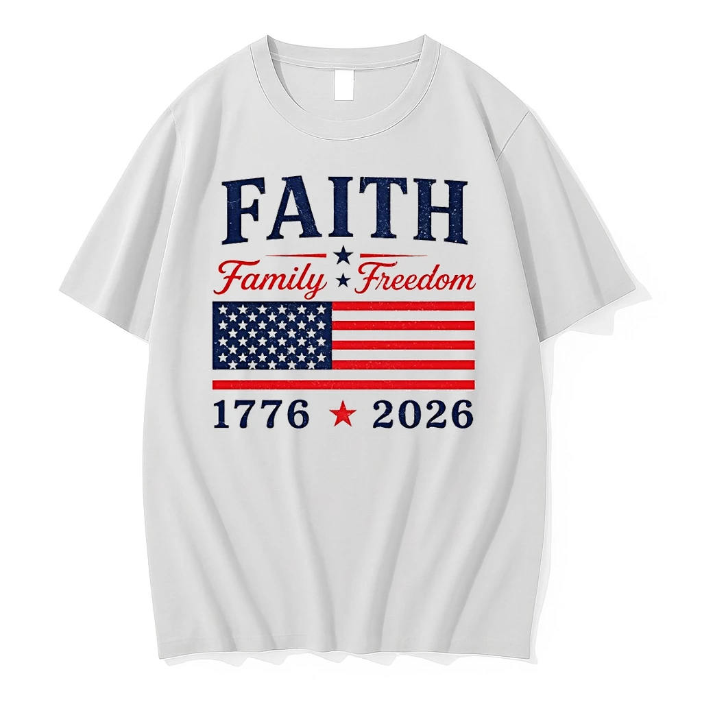 Faith Family Freedom Preppy 4th Of July America 1776 2026 Shirts