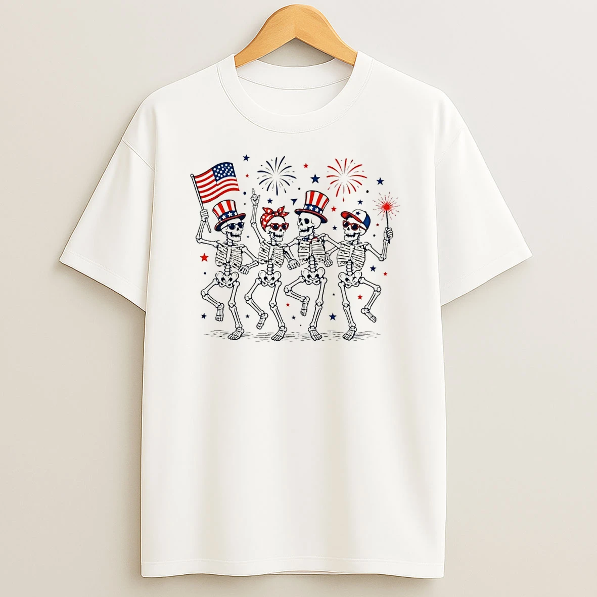 Fuck Trump Skeleton Liberal America Fourth Of July Anti Fascism Resistance Shirts
