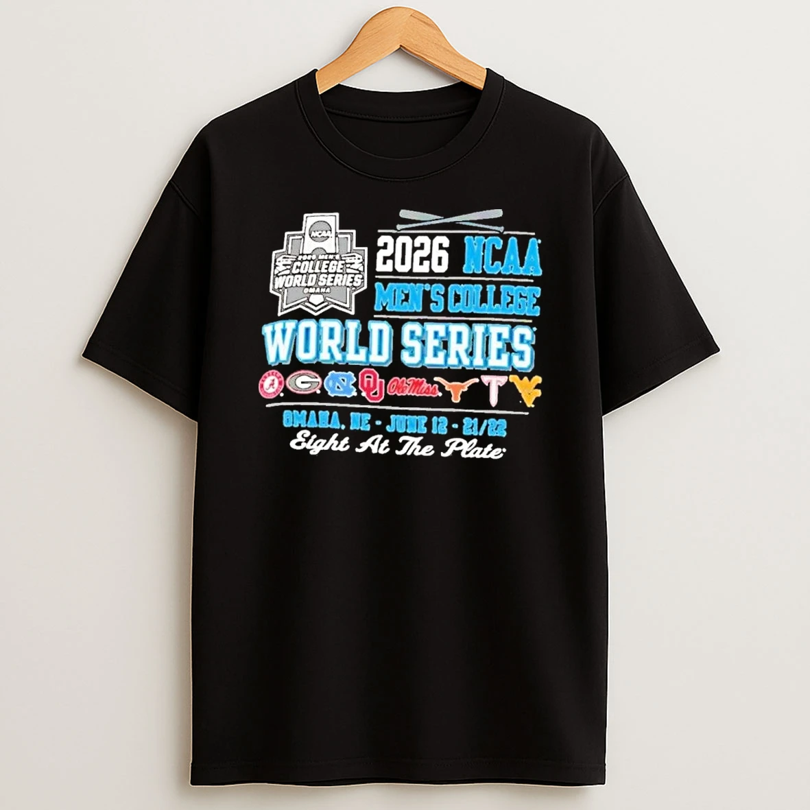 Gasijw6s 2026 Ncaa Mens Cws 8 Team Omaha Ne Eight At The Plate Shirts