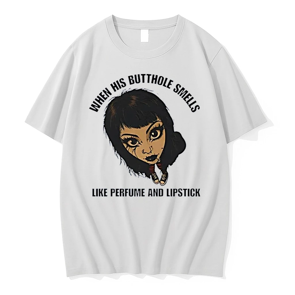Goth Girl Suspicion When His Butthole Smells Like Perfume And Lipstick White Shirts