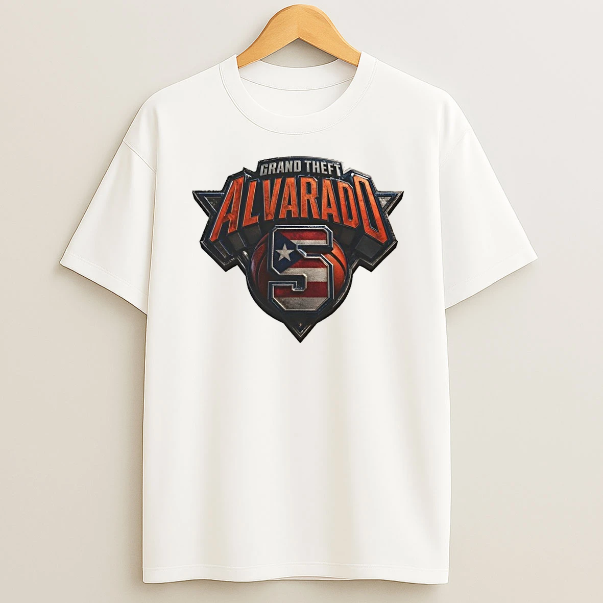 Grand Theft Alvarado 5 New York Knicks Basketball Championship 2026 Logo Shirts