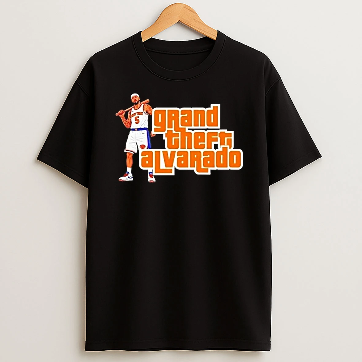 Grand Theft Alvarado Jose Alvarado Knicks Basketball Funny Hoops Shirts Shirts