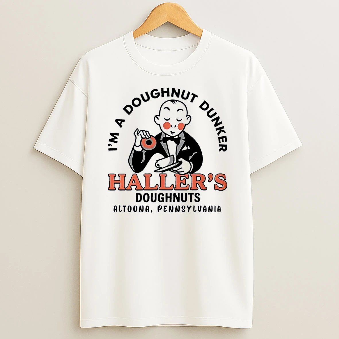 Hallers Doughnuts Altoona Pennsylvania Im A Doughnut Dunker White Shirts