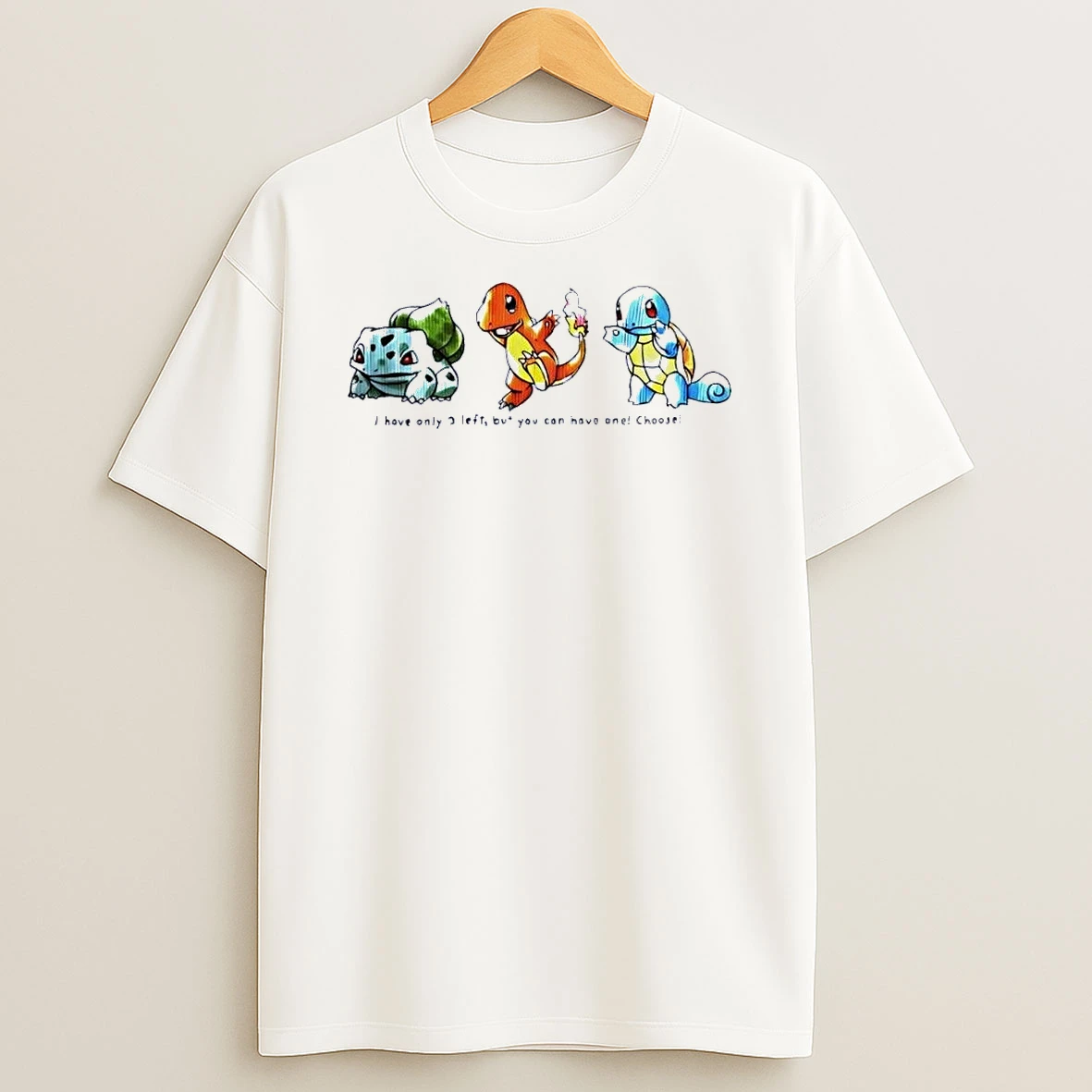 I Have Only 3 Left But You Can Have One Choose Pokemon White Shirts