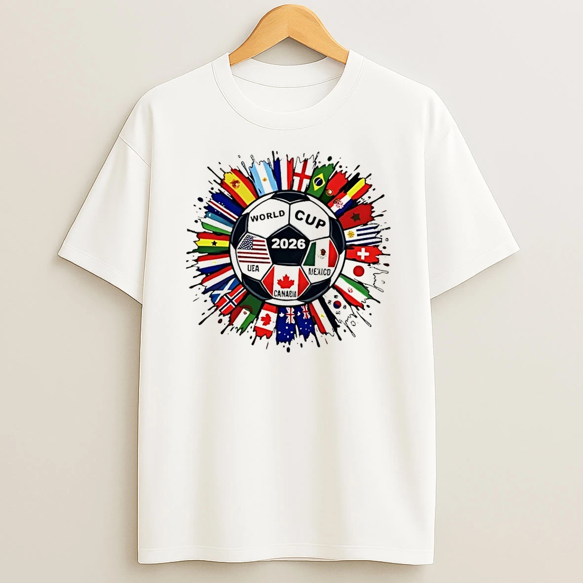 International Soccer Flags World Cup 2026 Usa Mexico Canada Football Team Shirts