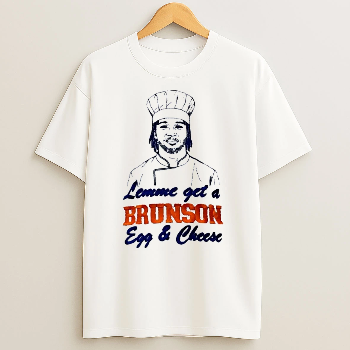 Jalen Brunson Cooking Apron Lemme Get A Brunson Egg And Cheese New York Knicks White Shirts
