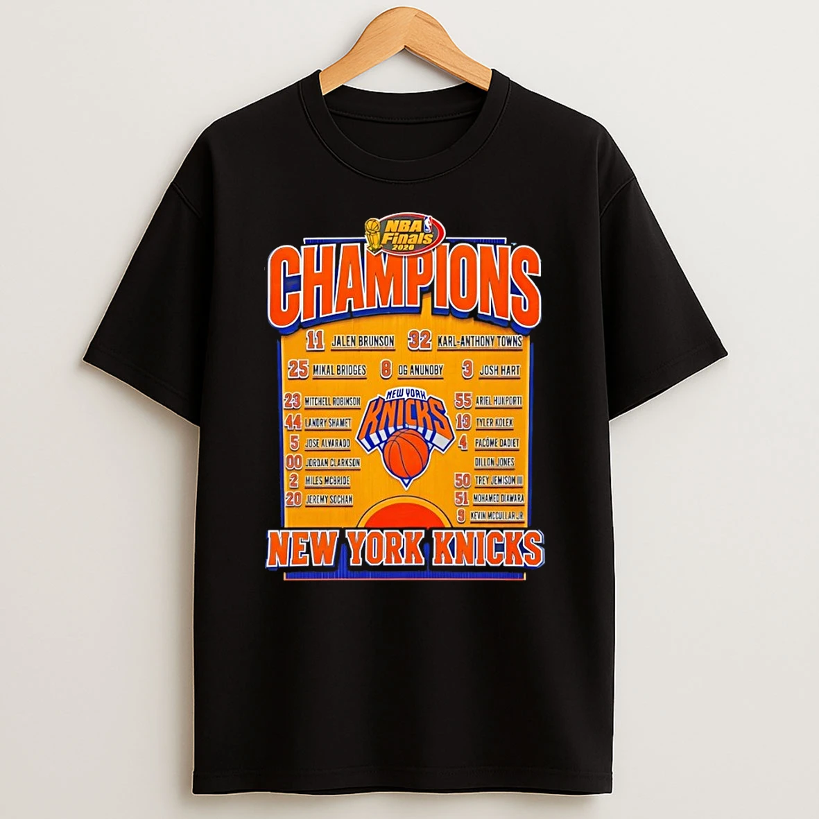 Jalen Brunson Karl Anthony Towns New York Knicks Basketball Champions All Team Name And Number 2026 Shirts
