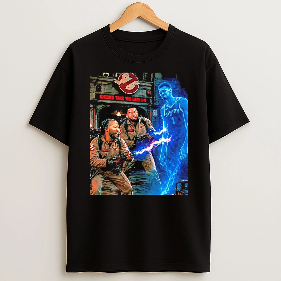 Jalen Brunson Karl Anthony Towns New York Knicks Vs Victor Wembanyama Spurs Parody Shirts