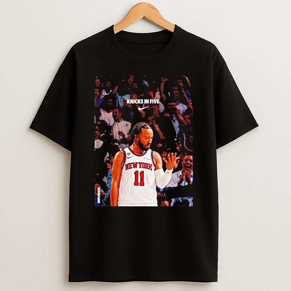 Jalen Brunson New York Knicks Basketball Nba 2026 Knicks In Five Nike Logo Shirts