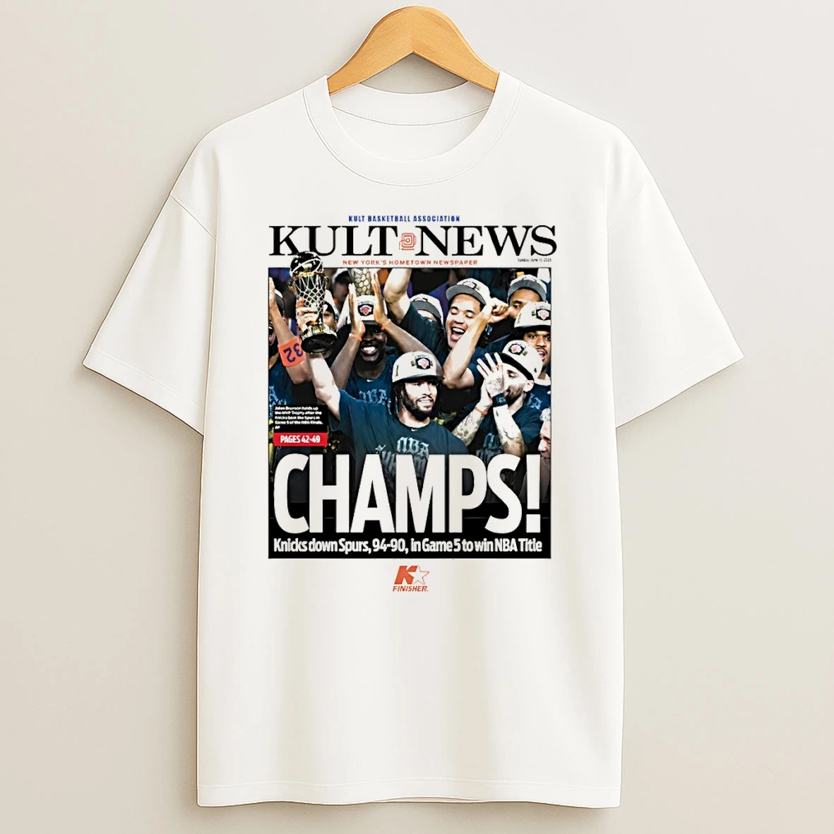 Jalen Brunson New York Knicks Champs Nba Kult Newx Knicks Down Spurs 94 90 In Game 5 To Win Nba Title Shirts
