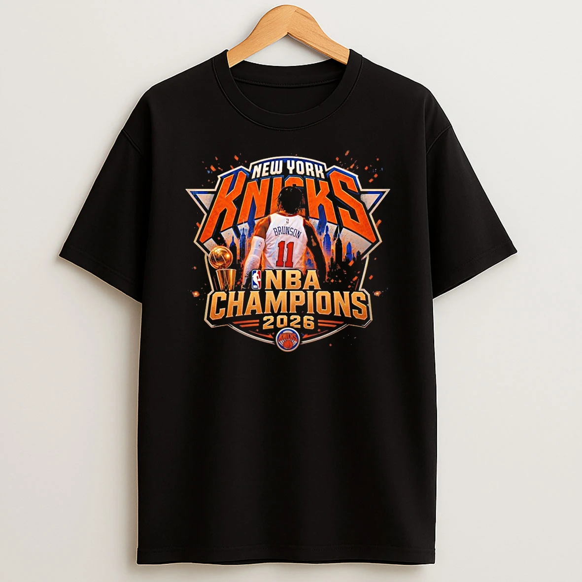Jalen Brunson New York Knicks City Skyline Nba Champions 2026 Shirts
