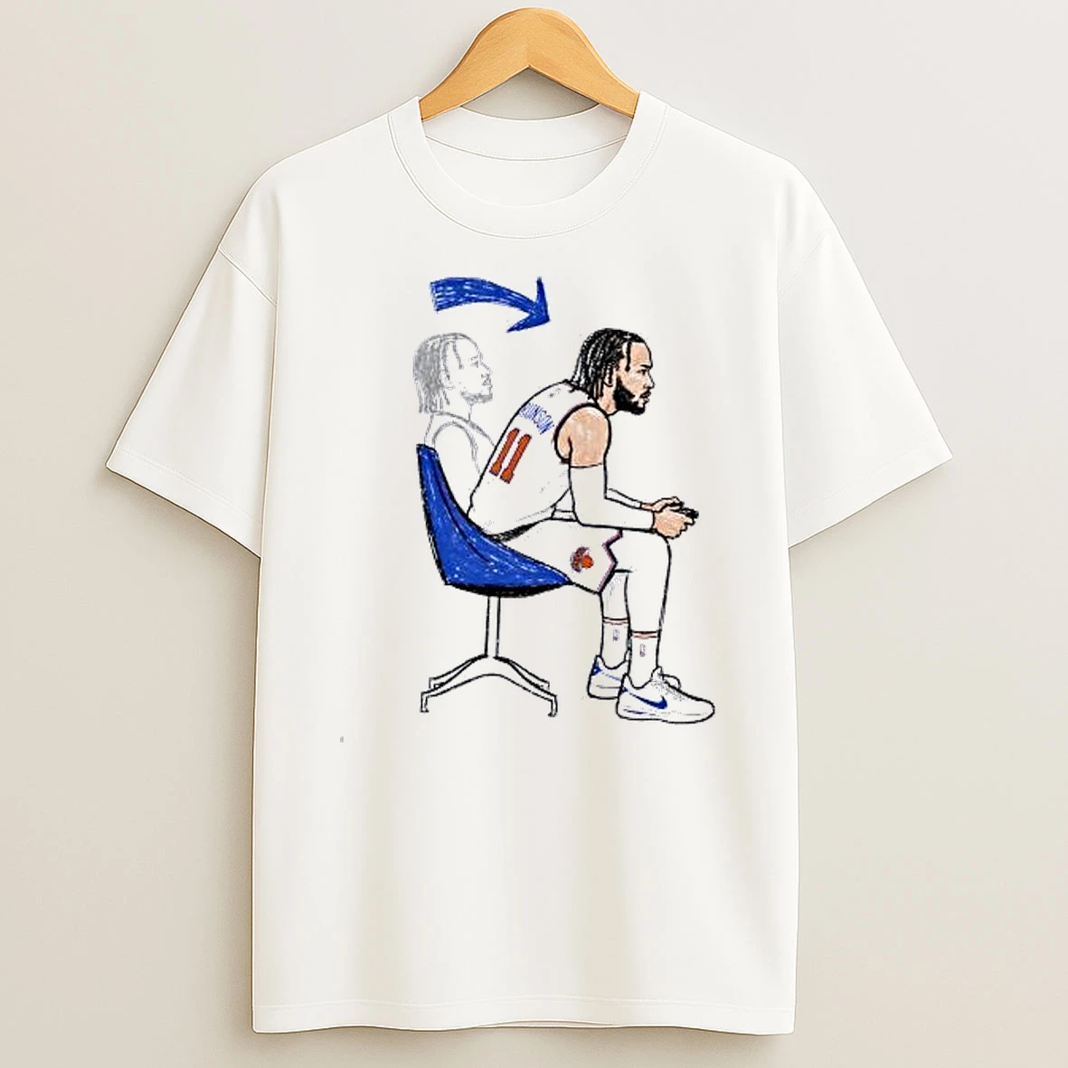 Jalen Brunson New York Knicks Nba Gamer Leaning Forward Posture Art Shirts