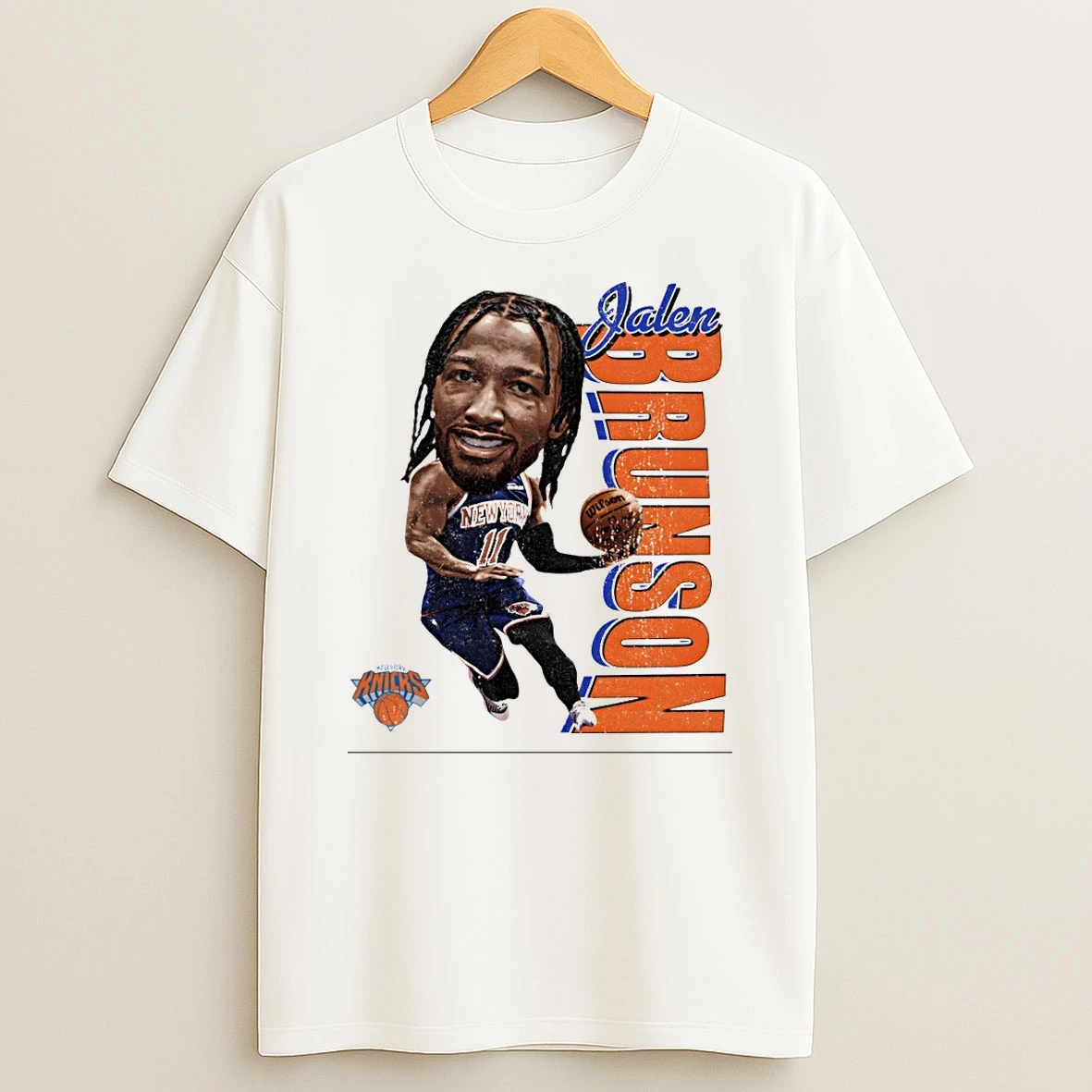 Jalen Brunson Caricature New York Knicks Basketball Nba Vintage Shirts
