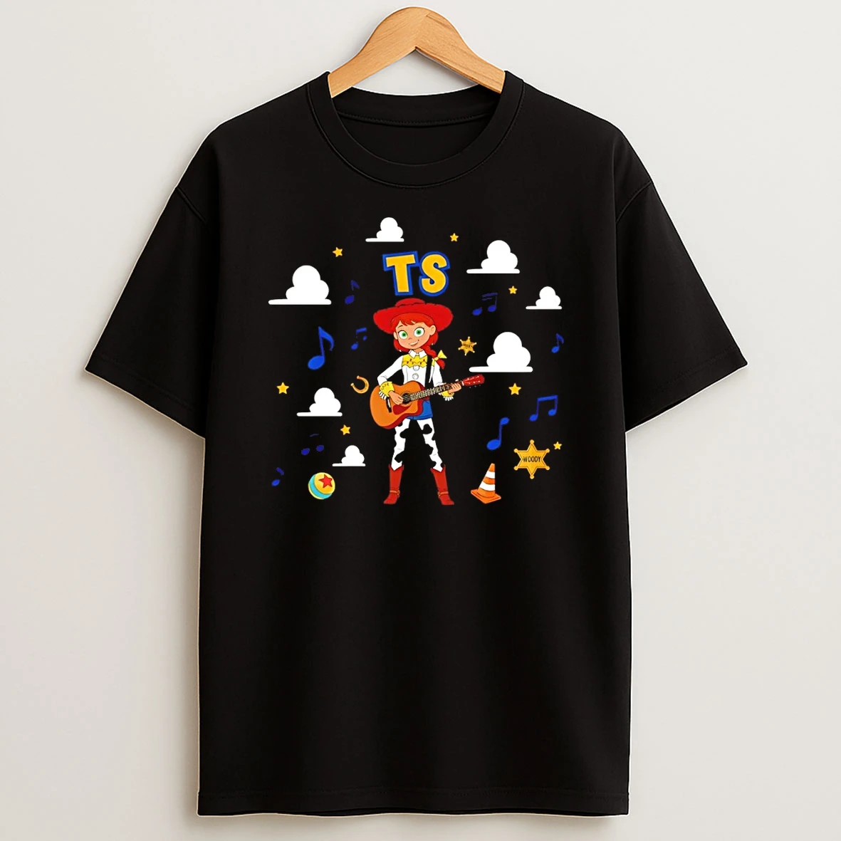 Jessie X Taylor Toy Story Guitar Cloud Music Star Badge Cone Ball Ts Shirts
