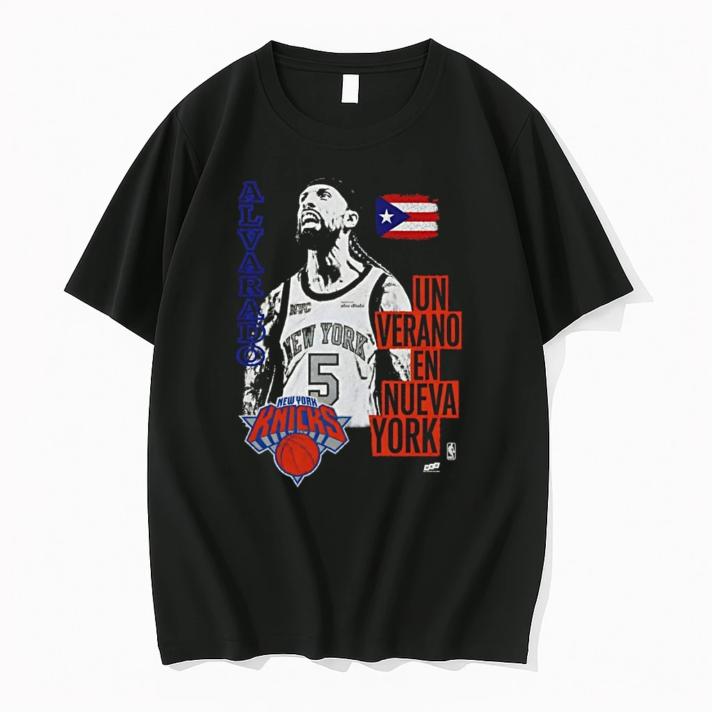 Jose Alvarado New York Knicks Basketball Un Verano En Nueva York Puerto Rico Flag Shirts
