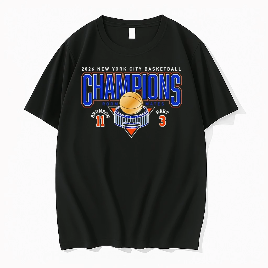 Josh Hart And Jalen Brunson Roommates Show New York Knicks Champions Shirts
