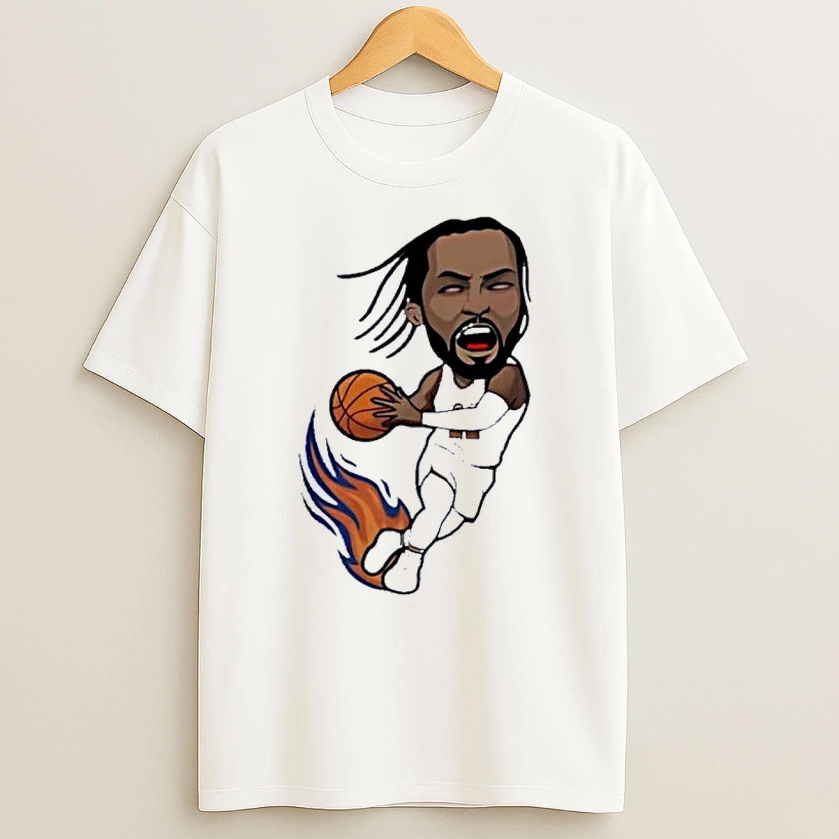 Kawhi Leonard Dribbling Basketball Cartoon Kawhi Leonard White Shirts