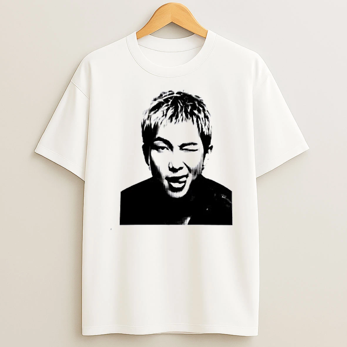 Kim Namjoon Bts K Pop Music Star Halftone Shirts