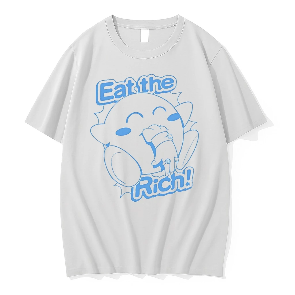 Kirby Cartoon Eat The Rich Meme Adult Joke Shirts