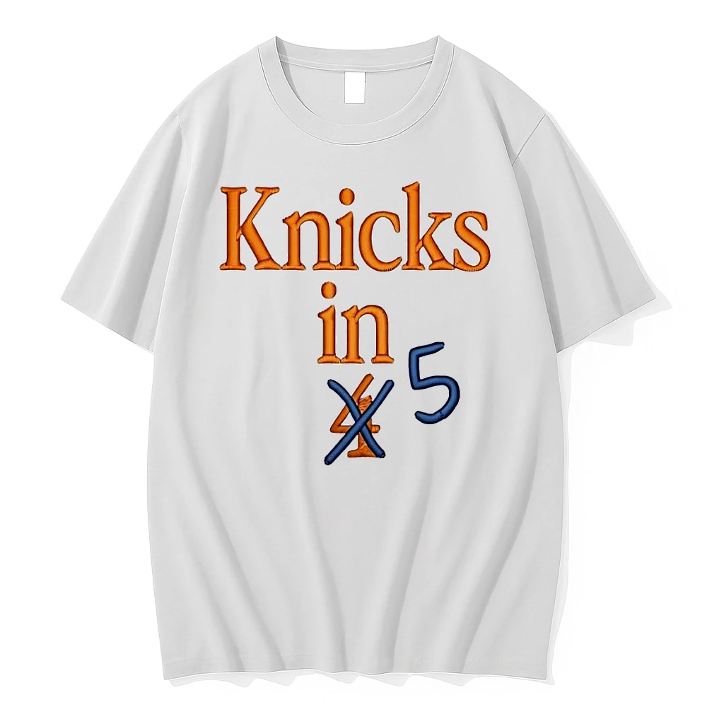 Knicks In 4 5 Basketball White Shirts