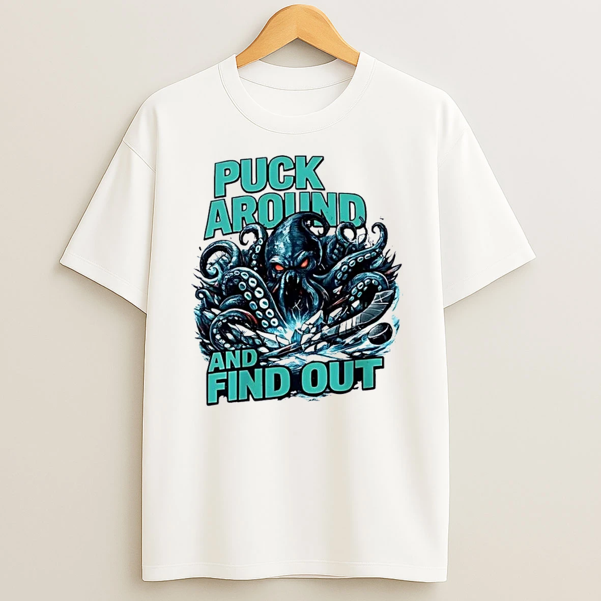 Kraken Hockey Apparel Puck Around And Find Out Kraken White Shirts