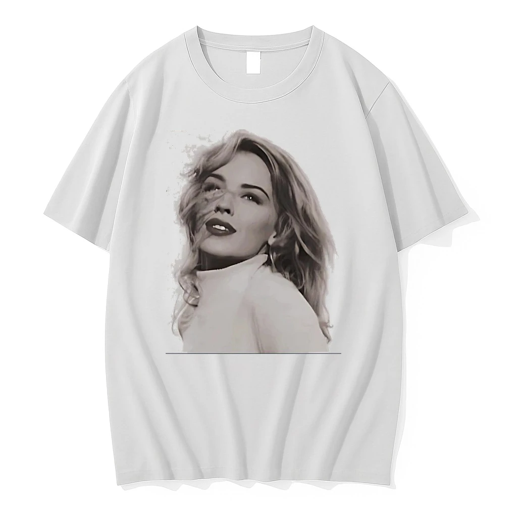 Kylie Minogue Portrait Iconic Music Star White Shirts