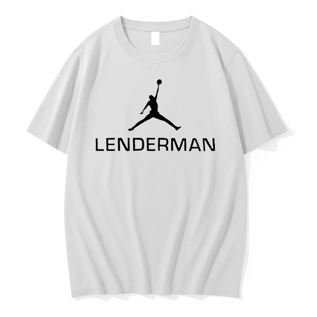 Lenderman Jumpman Silhouette Apparel Black Logo White Shirts