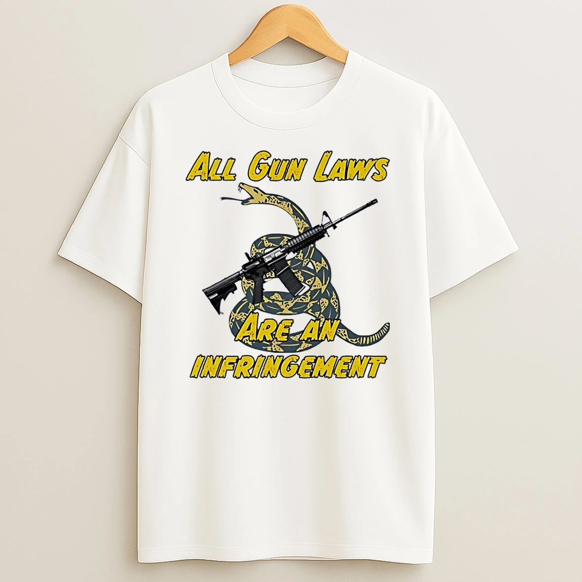 Libertarian Apparel Pro Gun Rights All Gun Laws Are An Infringement White Shirts
