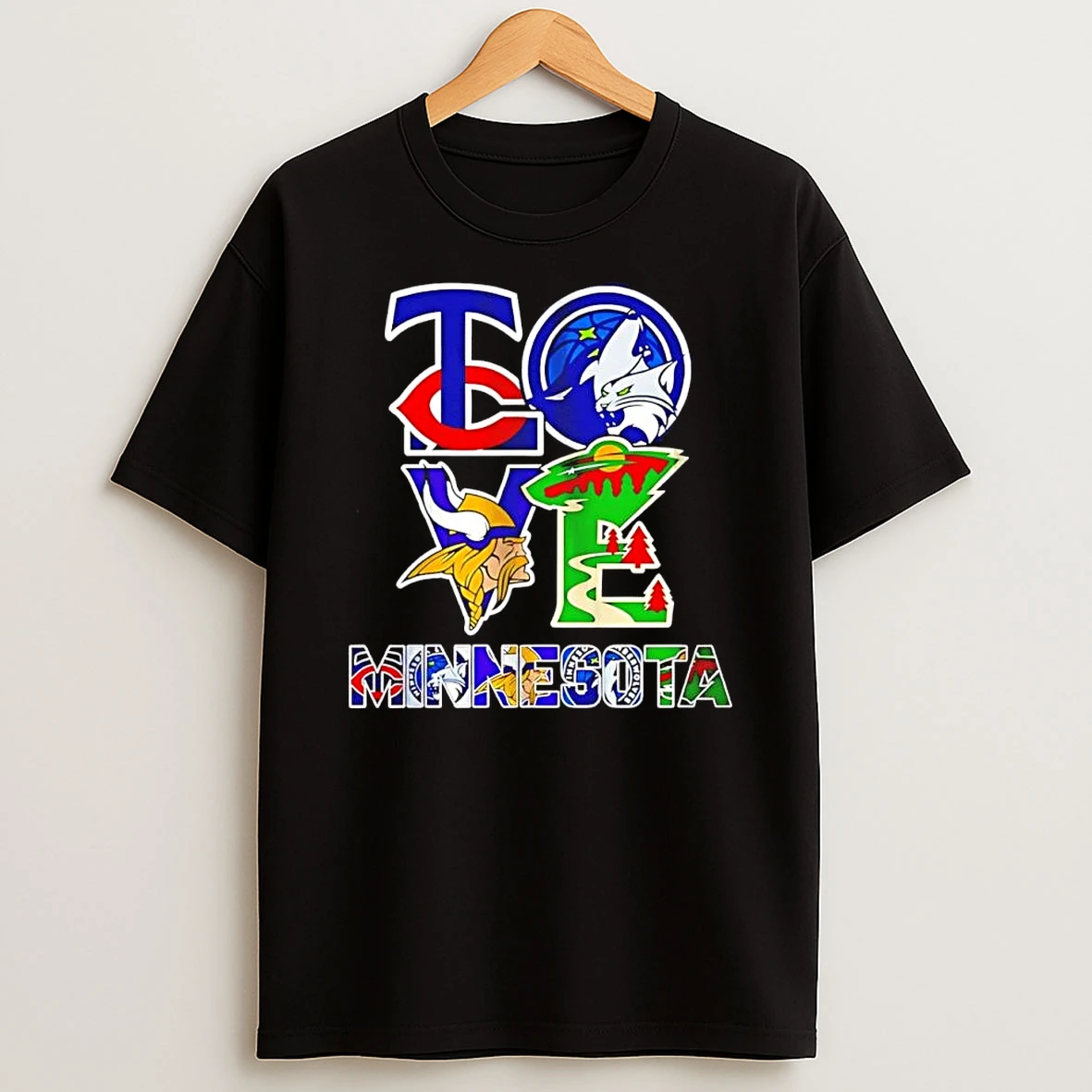 Love Minnesota Sports Team Minnesota Twins Timberwolves Vikings Wild Fans Shirts