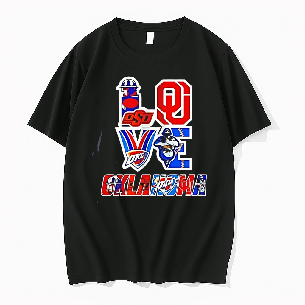 Love Oklahoma Oklahoma Sooners Osu Cowboys Okc Thunder Tulsa Drillers Fans Shirts