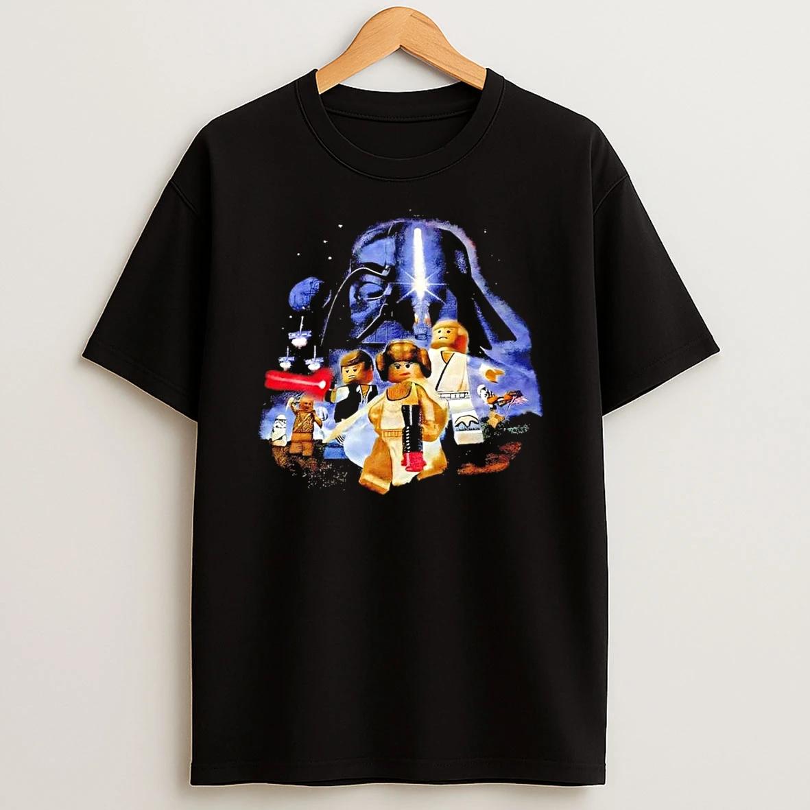 Luke Skywalker Princess Leia Han Solo Darth Vader Star Wars Lego Shirts