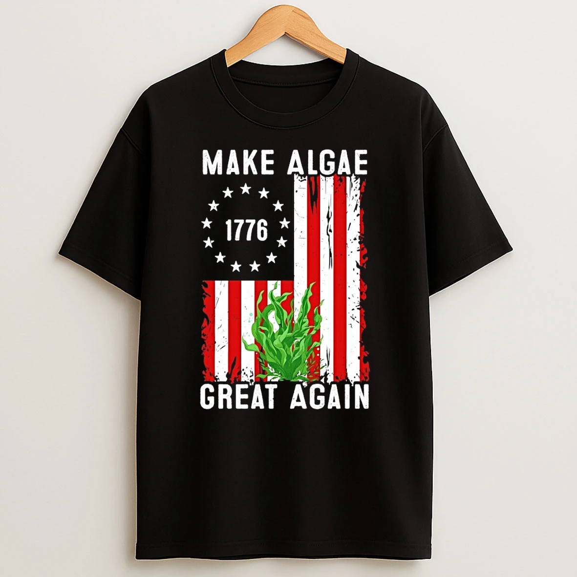 Make It Great Again Team Algae Usa Patriotic Flag Shirts