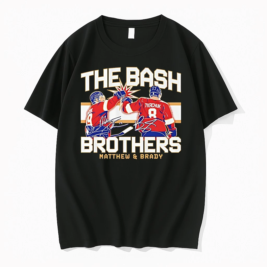 Matthew Tkachuk And Brady Tkachuk Florida Panthers Hockey The Bash Brothers Signatures Shirts