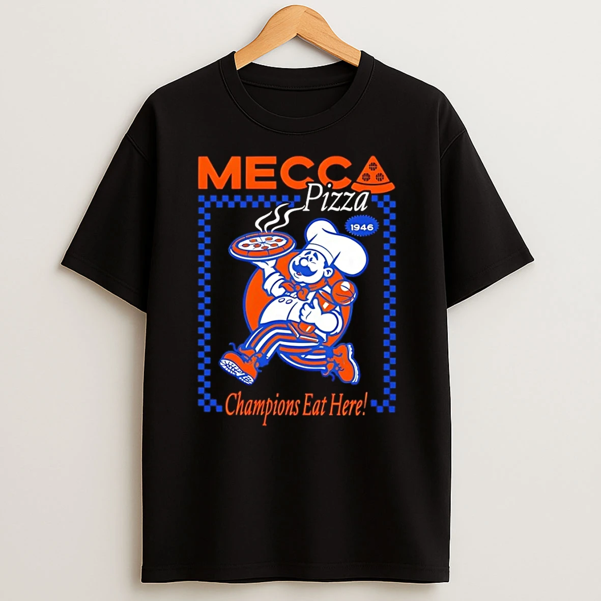 Mecca Pizza 1946 Champions Eat Here New York Knicks Basketball Nba 2026 Shirts