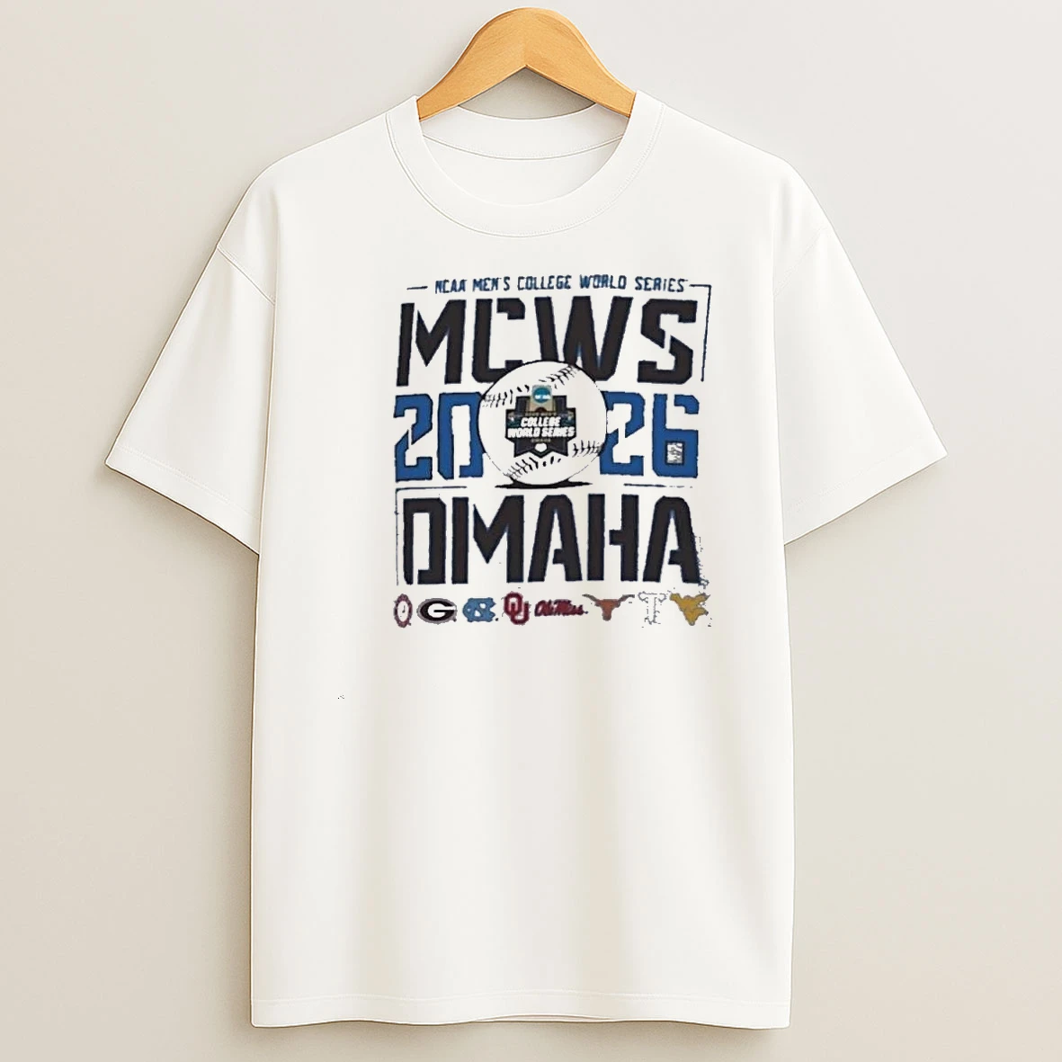 Mens College World Series Mcws 2026 8 Team Omaha Shirts