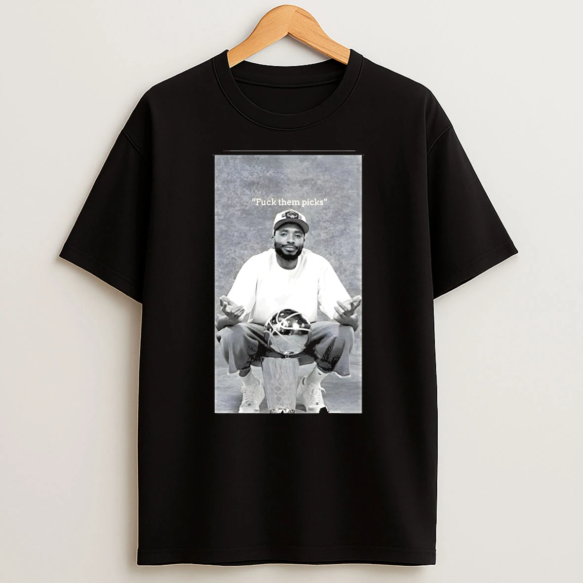 Mikal Bridges Middle Finger New York Knicks Fuck Them Picks Trophy Basketball 2026 Shirts