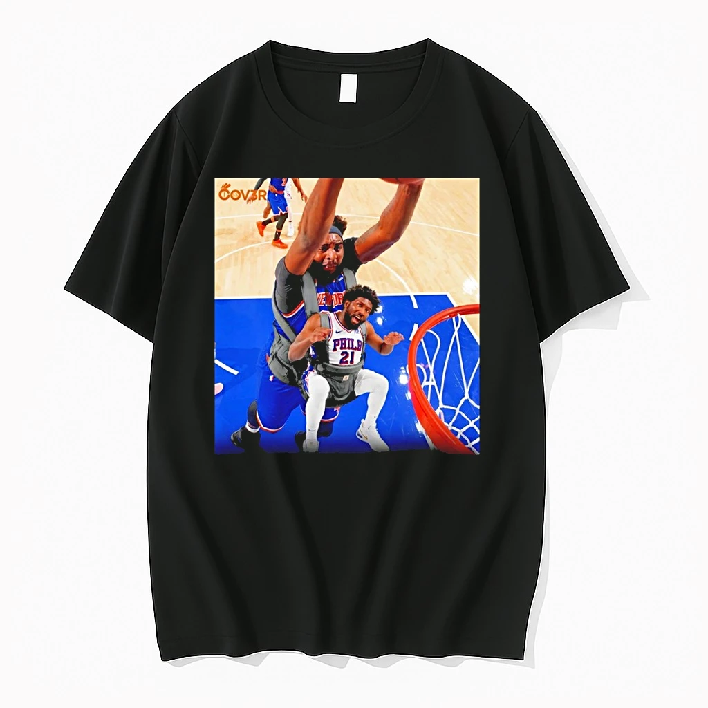 Mitchell Robinson Carrying Joel Embiid In Baby New York Knicks Basketball Dunk 2026 Shirts