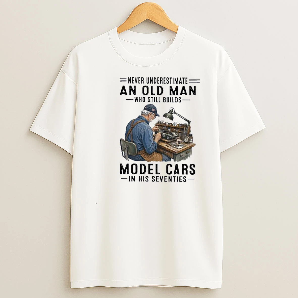 Never Underestimate An Old Man Who Still Builds Model Cars In His Seventies Shirts