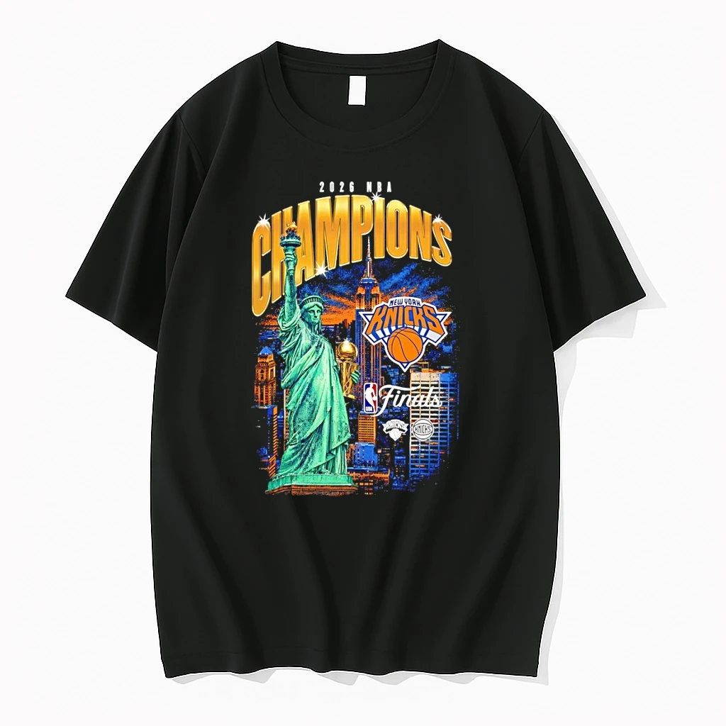 New York Knicks 2026 Nba Champions Statue Of Liberty Basketball Finals Shirts