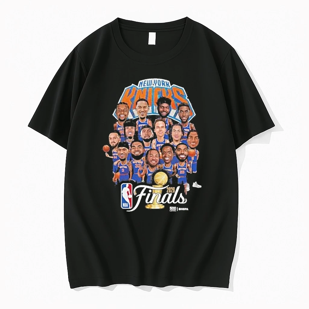 New York Knicks 2026 Nba Finals Champions Team Cartoon Shirts