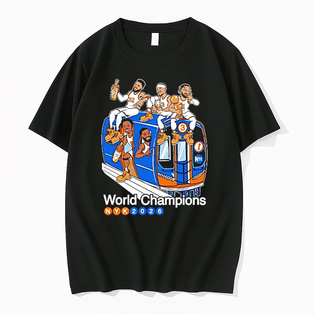New York Knicks 2026 Nyk World Champions Duckboat Subway Cartoon Shirts