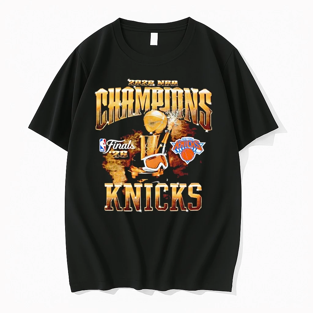 New York Knicks Basketball 2026 Nba Finals Champions Trophy Shirts